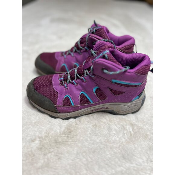 Merrell shoes youth 5 M Oakcreek mid hiking purple sneaker youth size 5 M - Picture 3 of 8